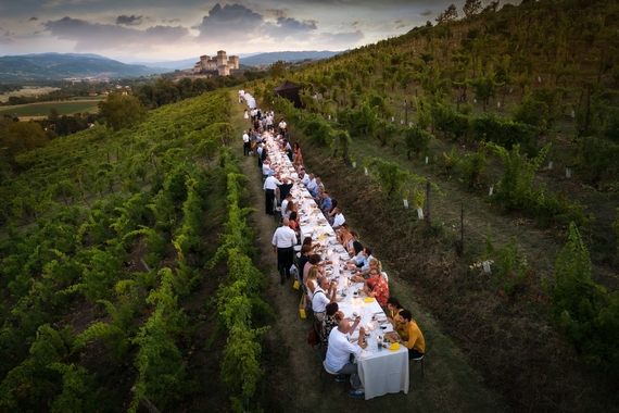 Cena in questa vigna Torrechiara PR Foto di Paolo Gepri per Assapora Parma 4 23 570
